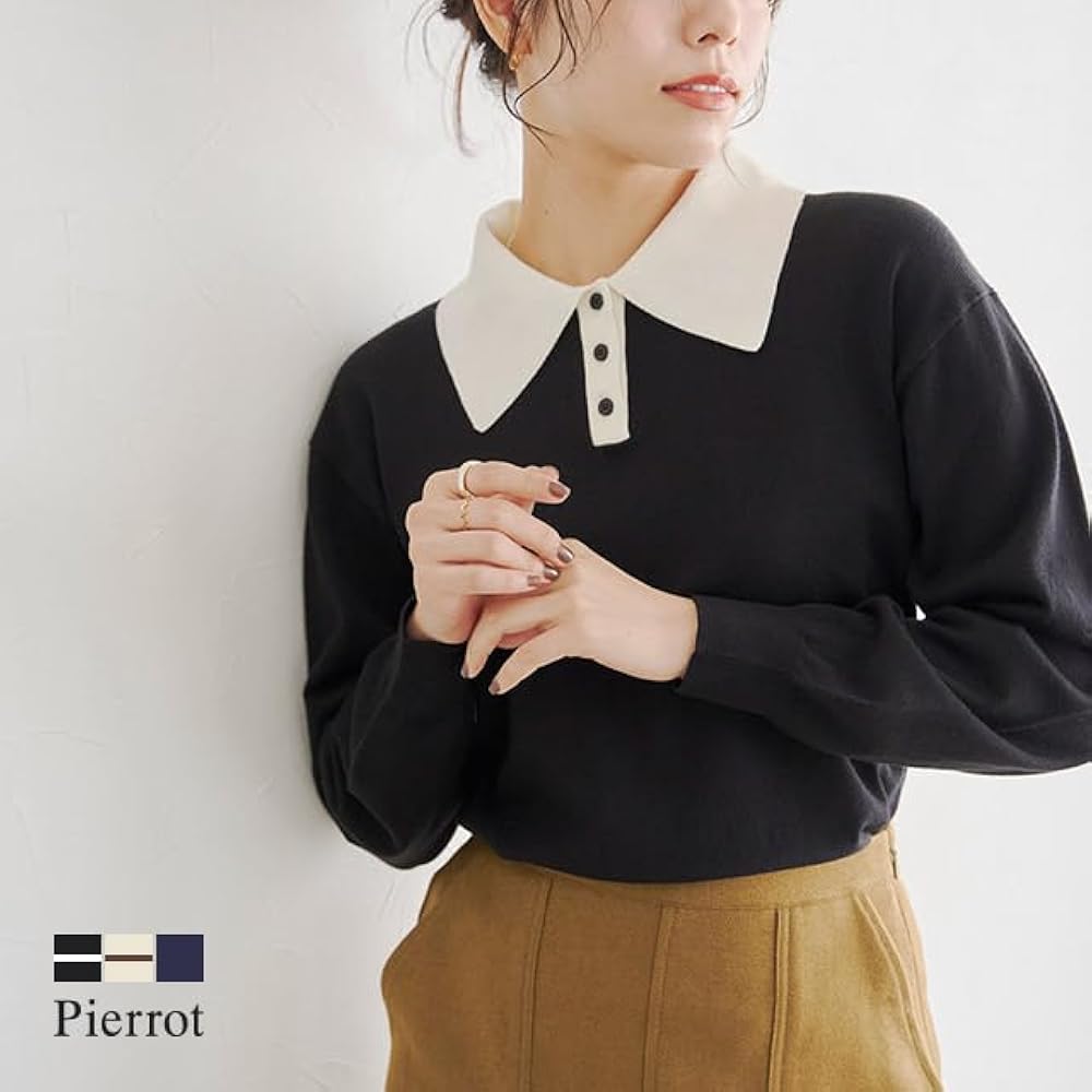 ★新品タグ付き★FASHIRU ビッグポロニット ネイビー ☆新品タグ付き☆FASHIRU ビッグポロニット ネイビー NEW COLOR